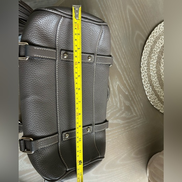 Dooney & Bourke elephant grey Leather Satchel - Picture 14 of 16